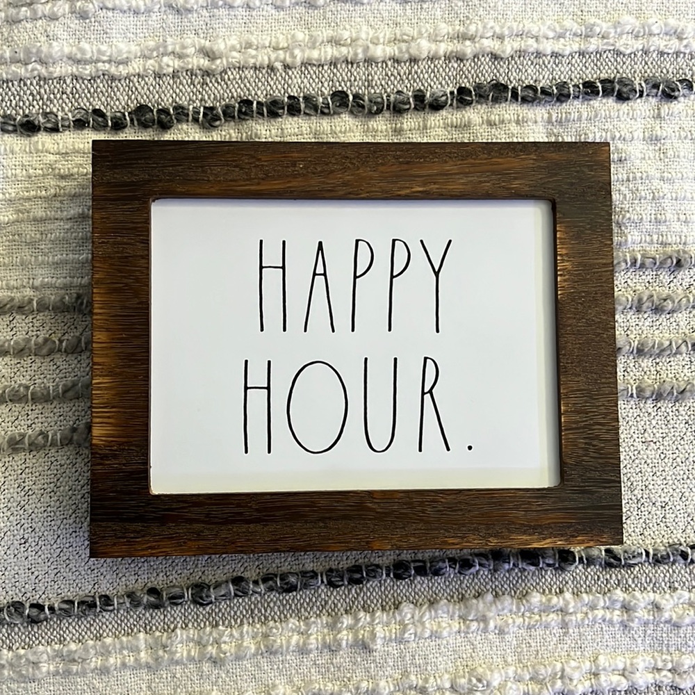 Happy hour homegoods wooden decor